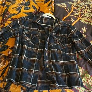 Plaid Button-Up Shirt